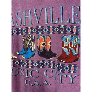 Vintage Center Star Adult Large T-Shirt Size Large Nashville Music City USA Top